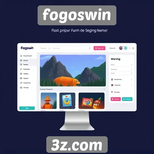 Interface do usuário do site fogoswin é intuitiva